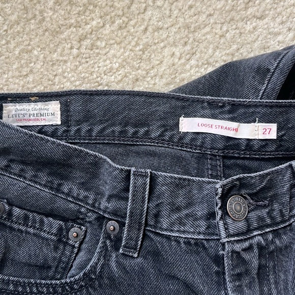 Loose straight size 27 black Levi jeans - Picture 4 of 4